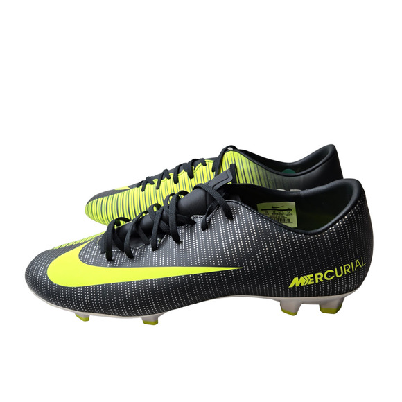 Nike Mercurial Victory VI CR7 FG Soccer Black/Green 852528-376 Men's Cleats 13 - Picture 2 of 7